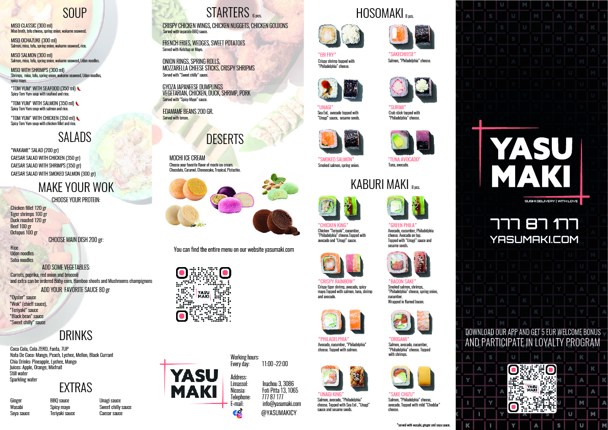 Menu Yasumaki - Sushi And Asian Food Delivery-1